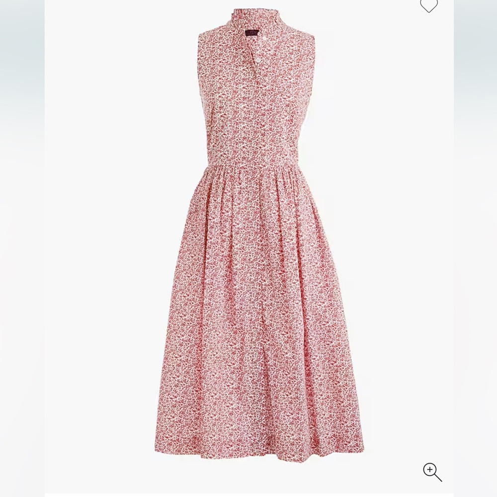 J. Crew Pink Floral Midi Dress